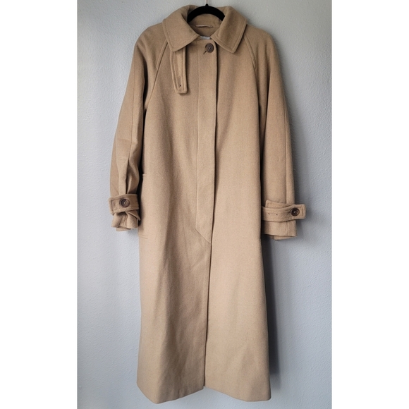 NWT Topshop Button Front Belted Longline Trench Coat Size XSmall (0-2) In Camel - Picture 6 of 16